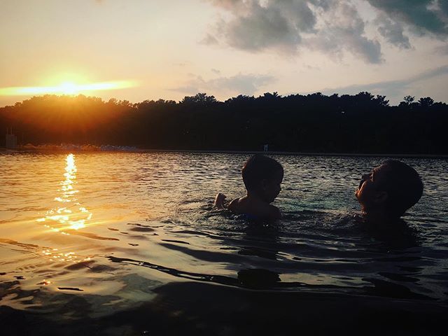 Post work cool off! Pretty sure I heard a sizzle when we hit the water. Thanks @amandab17