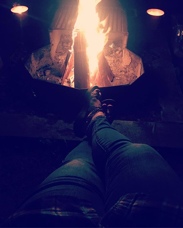 Jeans. Flannel. Fire. 
Just yesterday you couldn’t have paid me a million dollars to wear jeans, a flannel or sit by a fire.