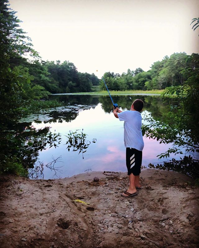 Great time fishing tonight with my new fishing partner 💙